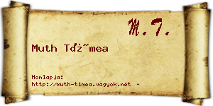 Muth Tímea névjegykártya